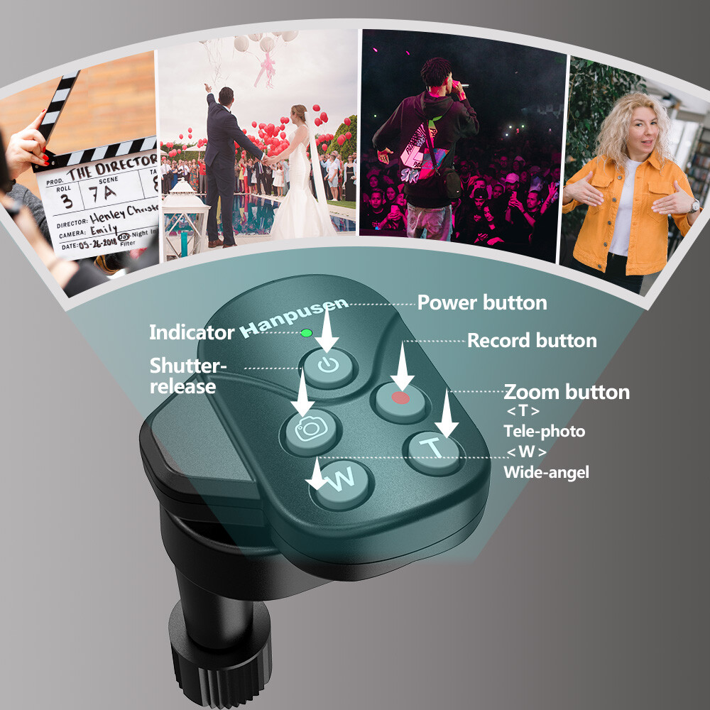 Zhiyun Remote AODELAN Remote Control Camcorder Wireless Zoom