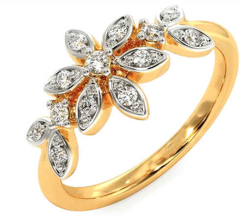 Bague Diamant Marquise 0,95 Carats Or Rose 14K – Alliance Ou Bague De Fiançailles – Taille 54 (ajustable)