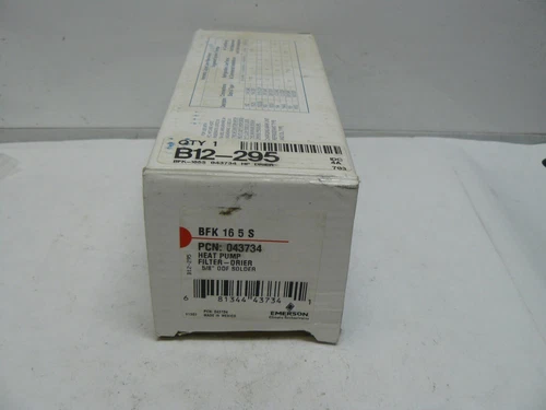 Emerson BFK 16 5 S heat pump filter drier 5/8 inch ODF solder PCN 043734 new