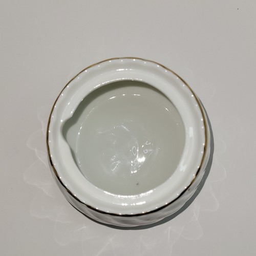 Vintage Lefton Gold Trim Rose Sugar Bowl Dish W Lid Porcelain - Picture 7 of 12