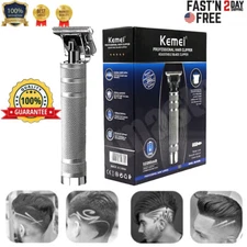 Kemei-Silver-Cordless-Hair-Clippers-Trimmer-Shaver-Clipper-Cutting-Beard-Barber
