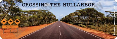 Crossing the Nullarbor Bush Scrub Long Road Bumper Sticker | eBay Australia