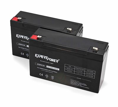 ExpertPower 2 Pack - 6V 12Ah 6 volt 12 amp sealed lead acid universal battery 
