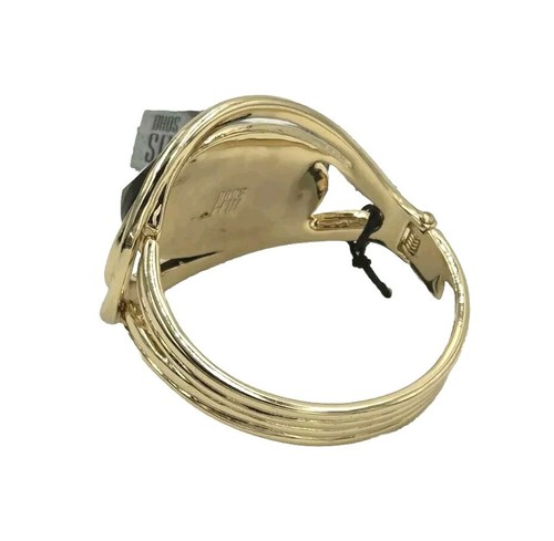 Robert Lee Morris Soho Midnight Hour Bracelet Abalone Stone Gold Plated NEW - Picture 3 of 8