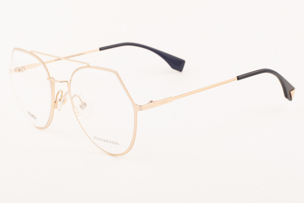 FENDI FF 0329 J5G Gold Eyeglasses 329 53mm | eBay