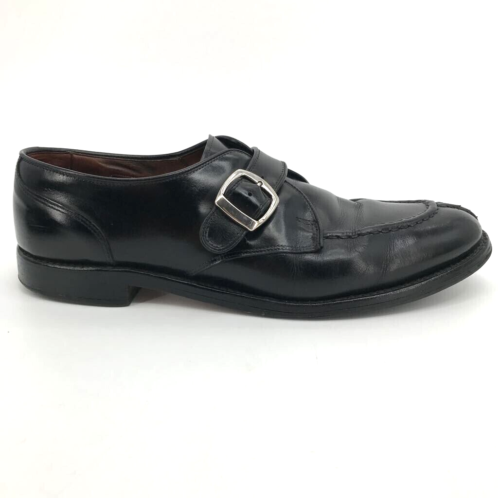 Allen Edmonds Mens Cornell Monk Strap Dress Shoes Black Leather 