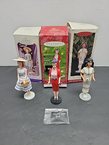 Hallmark Keepsake Barbie Ornaments Lot Of 3 In Original Boxes 1996-2001