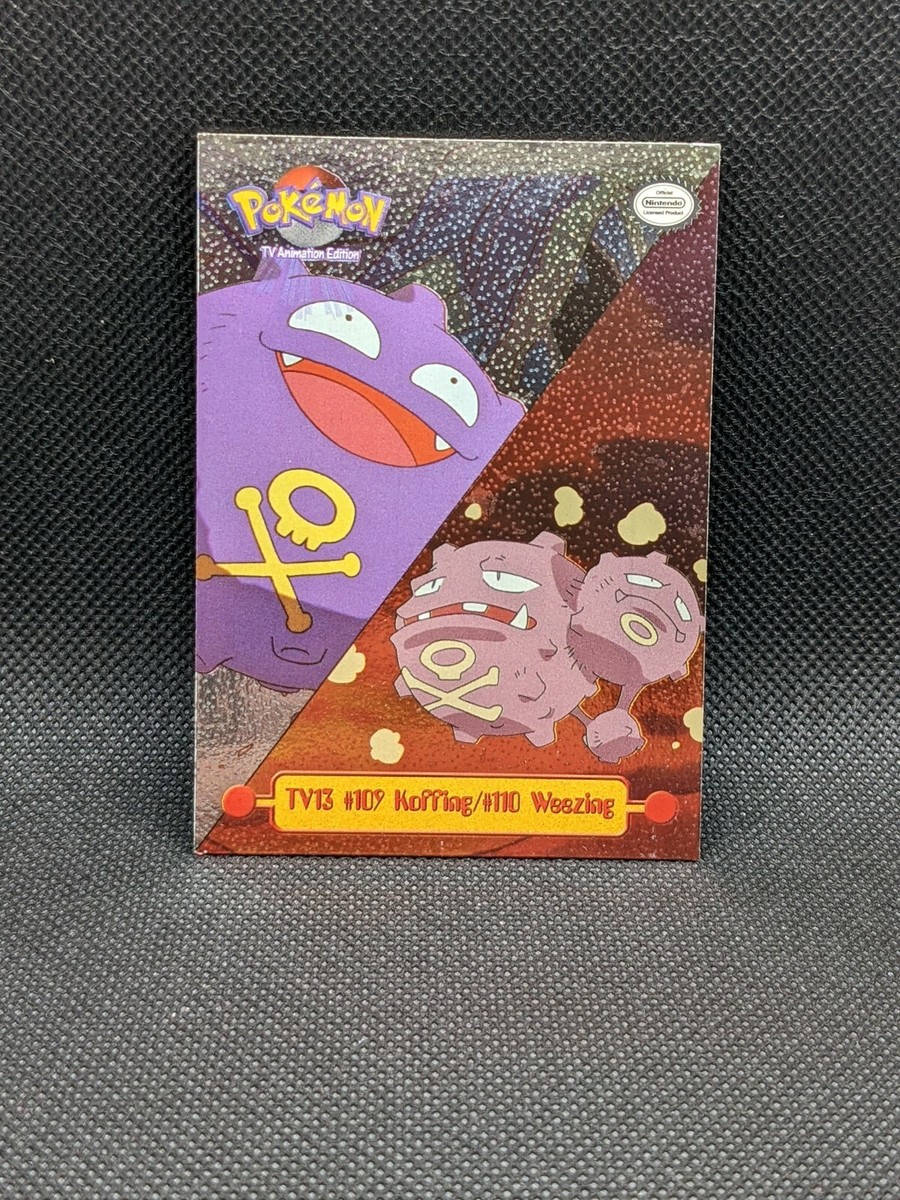 TV13 #109 Koffing/#110 Weezing TOPPS Series 1 Sandpaper Holo