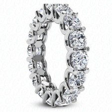 4 carat Platinum Round Diamond Ring Eternity Band 16 x 0.25 ct each, D-E VVS GIA