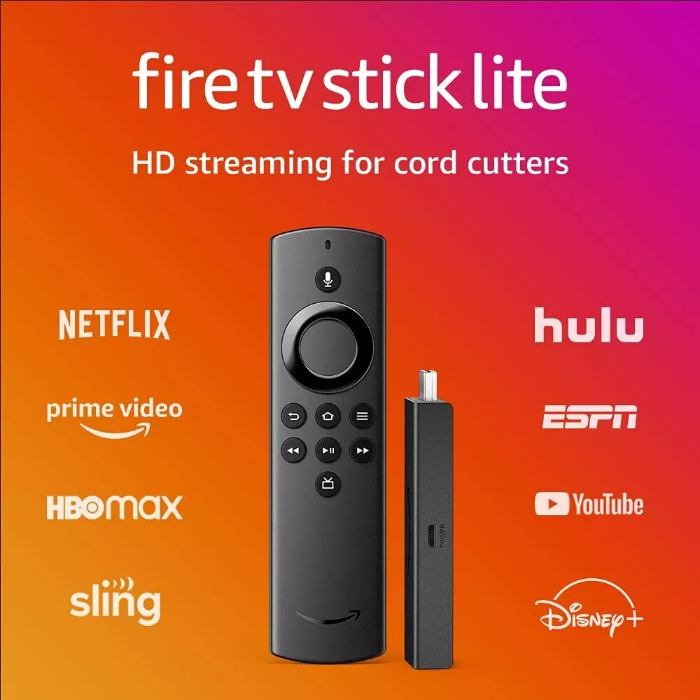 New  Firestick Fire TV Stick Lite Alexa Voice Remote Lite (No TV  Controls)