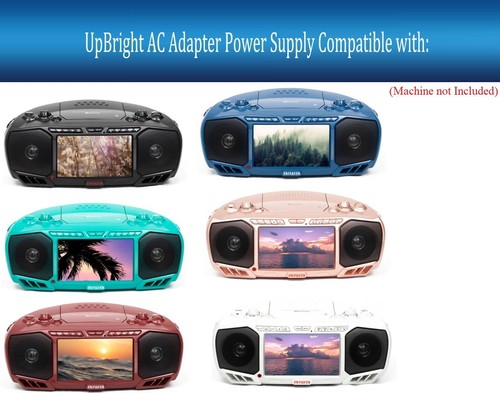AC/DC Adapter For Aiwa AI7001 7" Portable Radio Bluetooth Media Boombox Speaker - Afbeelding 2 van 4