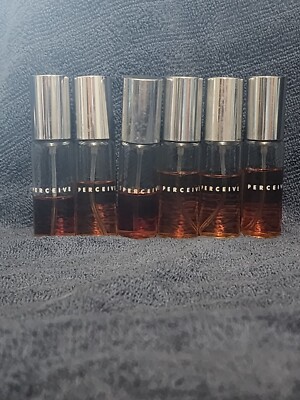 lot of 6 Vintage 2000 Avon Perceive Parfum Spray .5 oz / Travel / Purse