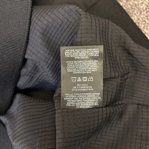 Express Men’s Lightweight Bomber Jacket Black Full Zip Size L - Large - NWT $148 - Picture 17 of 17