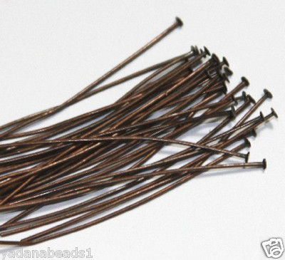 250 pcs Antiqued Copper headpin 2 inch long - 22 gauge