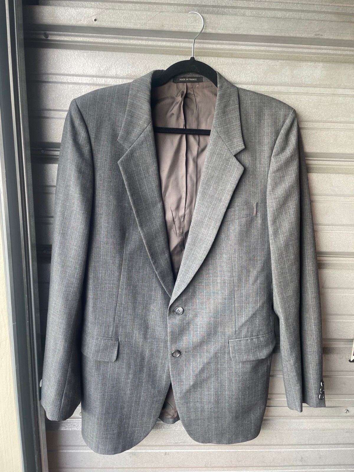 Giacca sportiva blazer gessato grigio vintage Yves Saint Laurent YSL France taglia 42