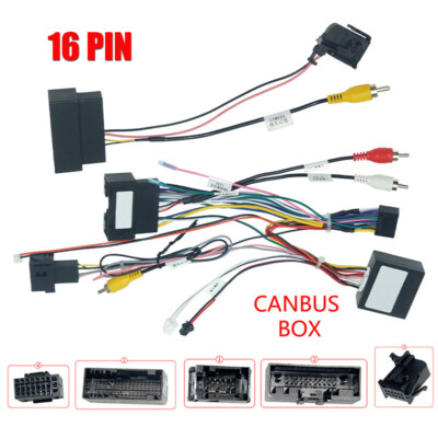 16Pin Stereo Audio Wiring Harness w/Canbus Box For Ford Kuga Focus Edge Explorer