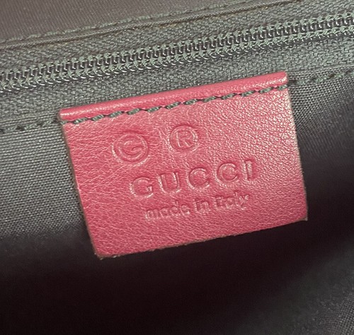 Gucci Embossed Horsebit Logo Hobo Wine Red Leather Shoulder Bag Handbag Purse - Picture 11 of 11