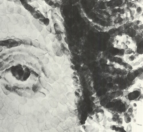 CHUCK CLOSE Large Phil Fingerprint 38.5" x 26" Poster 1981 Realism Black & White - Picture 4 of 4