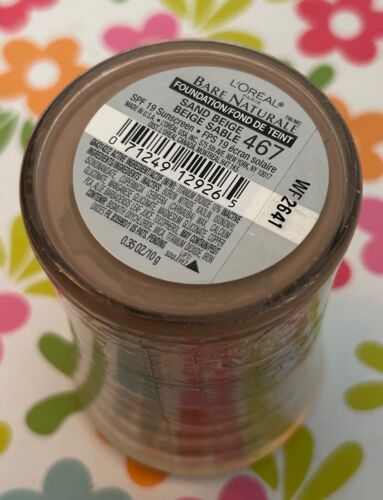 SEALED L'OREAL BARE NATURALE MINERAL LOOSE POWDER FOUNDATION SAND BEIGE # 467 - Picture 2 of 3