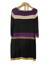 Nine West Multicolored Striped Knit Dress Size Medium