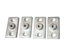 (4 PIECES) 3/8" -16 CEILING FLANGE HANGER PLATE / ELECTRO - GALVANIZED
