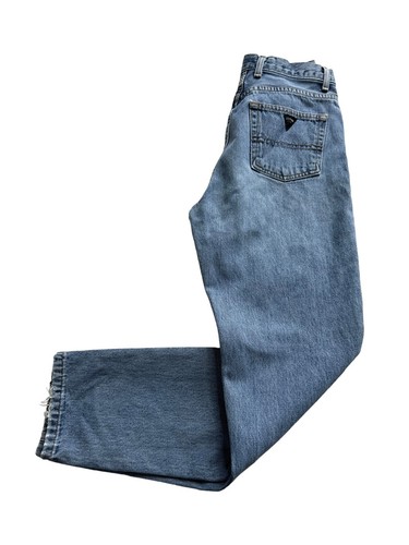 Vintage Women's Guess Jeans 052 Classic Fit Tapered Blue Denim Jeans 24X28 USA