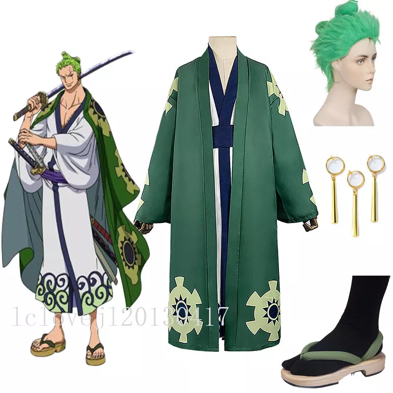 Traje cosplay de One Piece Wano Country Arc Monkey D Luffy Kimono