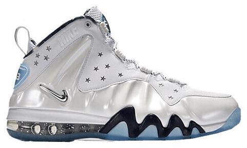 Nike Barkley Posite Max Men\'s Size 8 White & Metallic Silver 588527-100 Rare Barkley Posite Max  main image 4