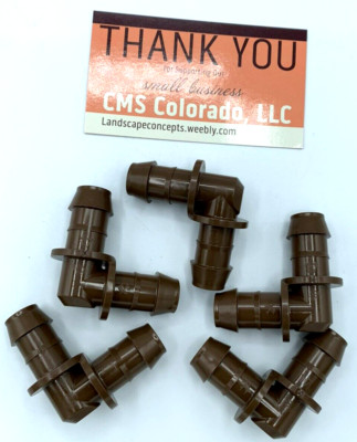 Rain Bird Barbed 1/2   Irrigation Elbow ( 5 Pack) - Drip Irrigation Fitting