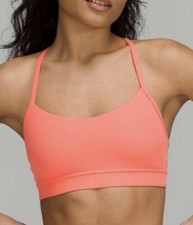 Lululemon Flow Y Nulu Bra Light Support, Size 8 Coral