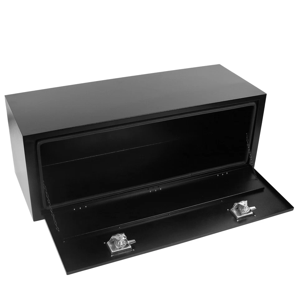 48"X18"X18" Steel Underbody Truck Trailer Tool Box+3pcs 18"x18" Mounting Bracket - Image 4 of 4