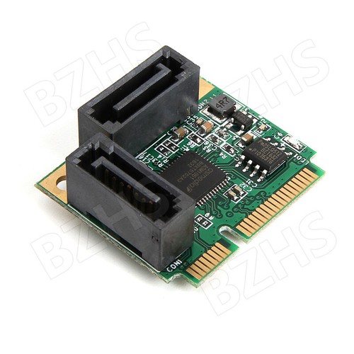 Mini PCI-Express to 2 Ports SATA 3.0 III 6Gb/s Expansion Card Single Chip - Afbeelding 12 van 12