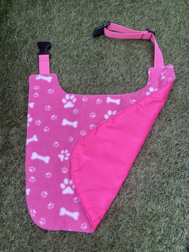 Personalised Waterproof Large Breed Dog Bib / Slobber Bib/ Drool Bib Pink - 第 4/5 張圖片