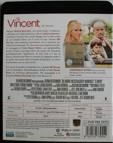 ST.VINCENT con Bill Murray e Naomi Watts BLU RAY - Foto 2 di 3
