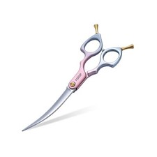 Professional Curved Dog Grooming Scissors with Sharper Self Grinding lightwei...