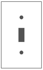 MULBERRY 93071, Wallplate, Satin, Stainless Steel, 1-Gang, Toggle Switch, 1pc