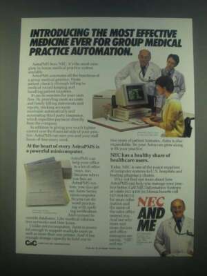 1985 NEC AstraPMS Medical Computer System Ad | eBay