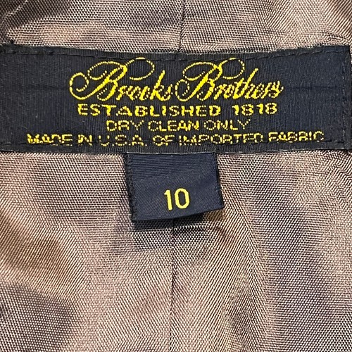 Brooks Brothers Double Breasted Olive Green Gold Button Sz 10 Classic Academia - Picture 10 of 11