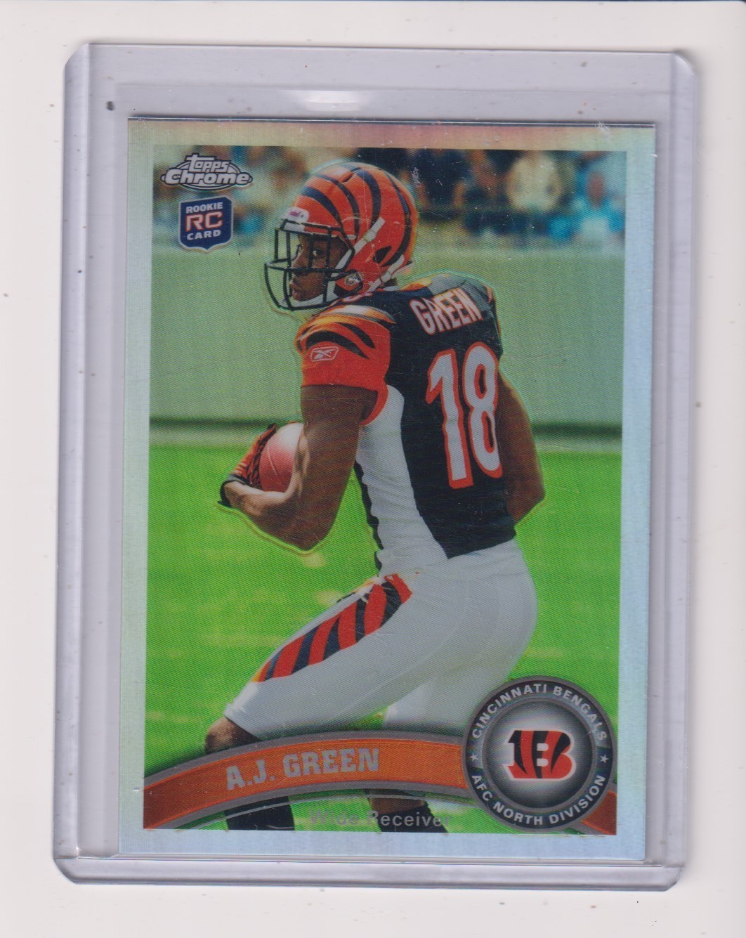 2011 TOPPS CHROME REFRACTOR #150 A.J. GREEN RC - CINCINNATI BENGALS