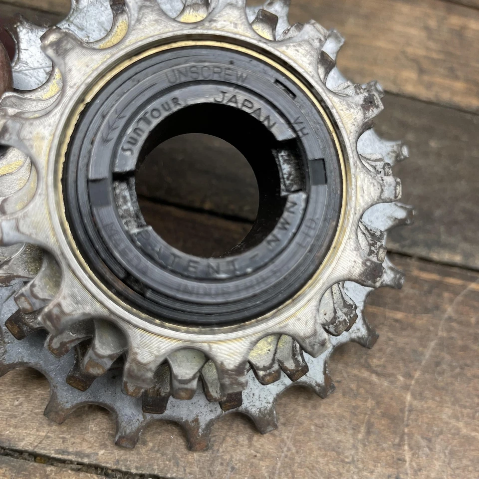Vintage SunTour 5 Velocidades Roda Livre 21t 13-21 Conjunto de Engrenagem de Bicicleta com Rosca Fabricado no Japão - Imagem 3 de 4