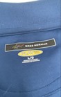 Greg Norman Men's Golf Polo Shirts Lot of 2 Navy Solid Light Blue Striped Sz L — photo 3