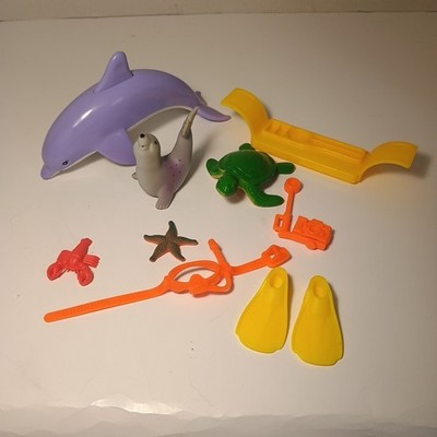 1990 Barbie Ocean Discovery Play Set Incomplete Dolphin, Seal, Turtle, Ext. C  