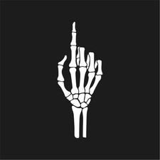 Skeleton Hand Pointing up Vinyl Decal Bone Fingers Car Window sticker