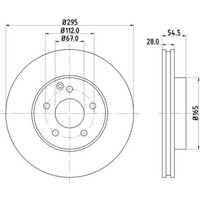 Hella Bremsscheiben Vorne Ø295 Mm InnenbelüFtet FüR Mercedes-Benz E-Klasse W211