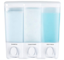 Clear Choice 3-Chamber Shower Dispenser, White