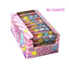 Dubble Bubble Cotton Candy Bubble Gum 4 Pieces Per Sleeve-36 Count In Box