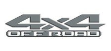 2 x Grey Gloss 4x4 Off Road 3D Bedside Vinyl Decals Fits New Dodge Ram 1500 2...