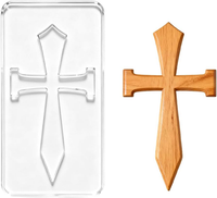 "Kreuz Acryl FräS Schablone 11.8X5.9\" Klare FräSend Einlege Schablone Weihnachten"