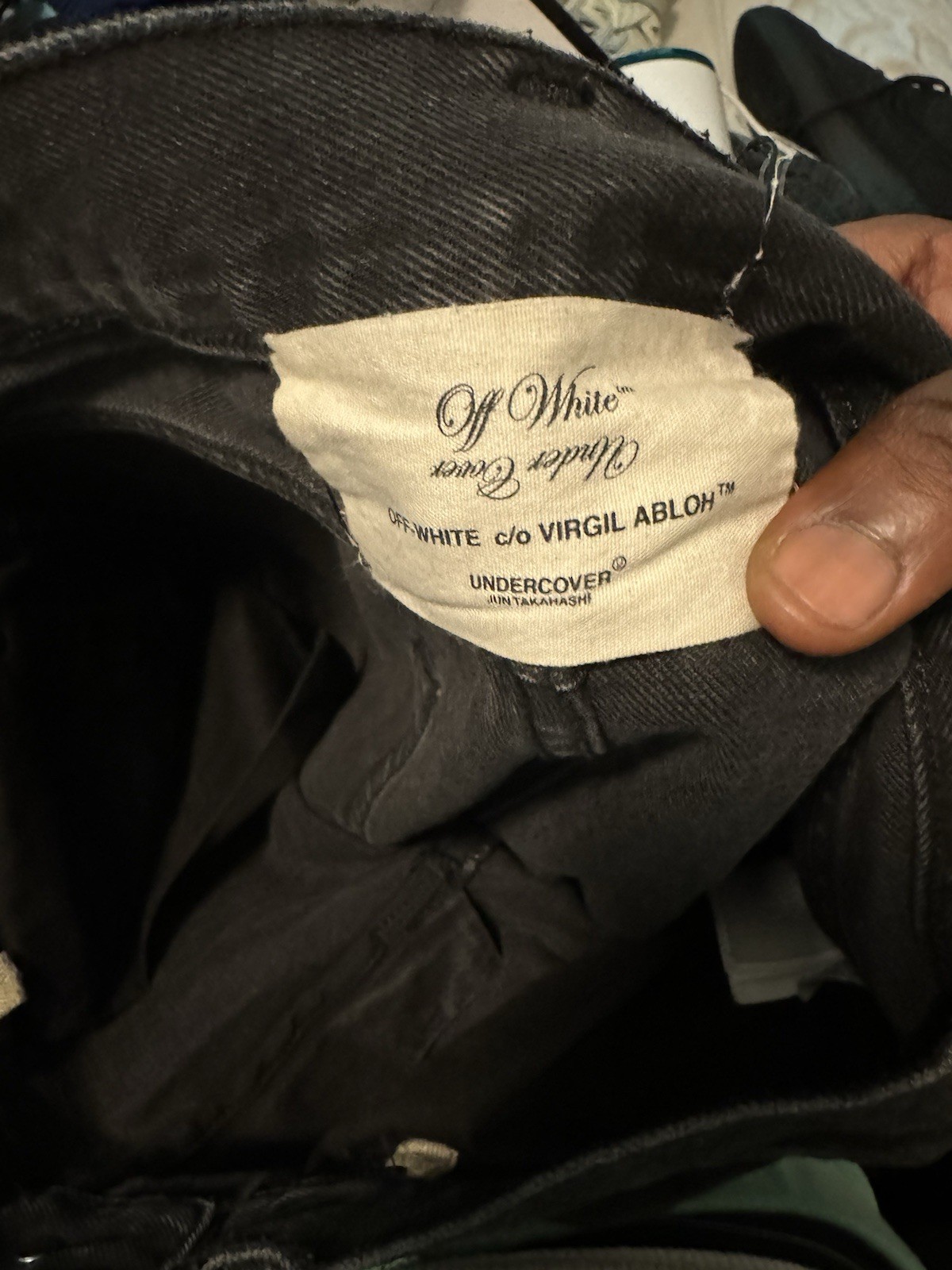 Off White 2013 Main Label Black Diagonal Skinny J… - image 2