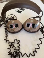 🎧 VTG Brown Realistic KOSS Stereo Custom Pro Headphones TESTED Works USA